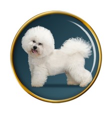 Bichon Frise Dog Lapel Pin Badge
