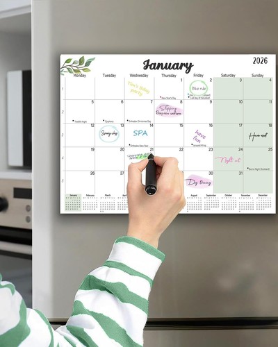 Magnetic calendar for fridge - magnetic,
