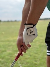 5 Pack Mens Full Cabretta Leather Golf Glove, White, LH Fit for RH Golfer