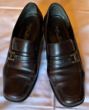 Boxed Gino Ventori Ladie's Brown Leather Slip-On Shoes / Loafers - Size 38/UK 5