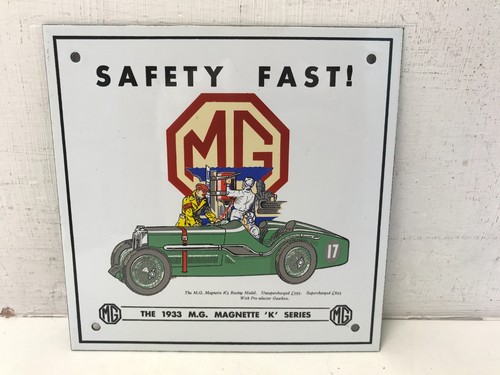 Vintage enamel sign 1933 - vintage, mg