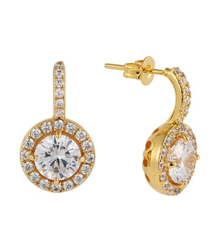 18k gold plated round - plated, cut