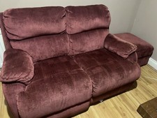 sofas 2 and 1 seater electric recliner comfortable with ottoman storage stool