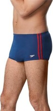 New Speedo Men's Side Splice Poly Mesh Swim Square Leg Drag Suit 32" 8705970