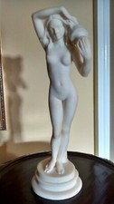 Greek Alabaster Nude Wine Server Ornament / Statue / Figurine 