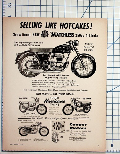 1958 ajs matchless 250cc - 1958,