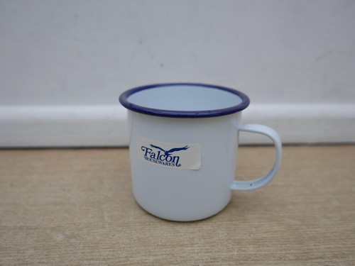 Falcon 9cm white enamel - falcon,