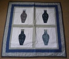 Vases in Blue Lap Quilt