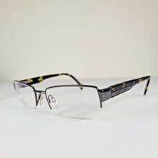 JASPER CONRAN JC 02 Gunmetal Half Rimless Eyeglasses frames 52-18-135 VGC