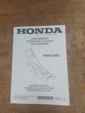 Honda Lawn Mower HRB475 K2 Owners Manual