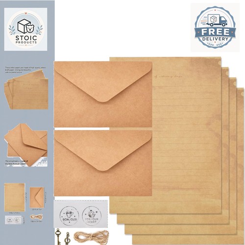 Retro stationery set with - retro,