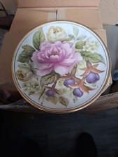 Edwardian Fine Bone China Floral Plate 16cm with Gold Gilt Edging