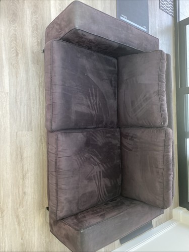 Seater sofa aubergine velvet - 2,