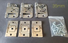 National Hickman Chrome Alternative Hinge Set for 1 door  35mm, 40mm & 44mm door