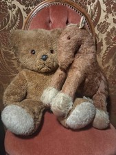 Merrythought Teddy Horse 1930s Mohair with free companion Teddy bear 