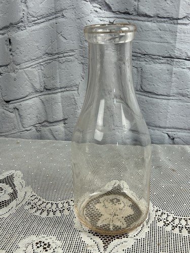 Vintage quart glass milk - vintage,