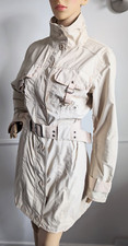 SOS SØS JENSEN Beige Jacket Lightweight Trench Coat S UK 10