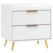 HOMCOM Bedside Table with 2