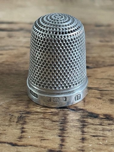Sterling silver thimble - silver,