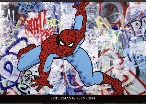 Spiderman seen graffiti art - seen,