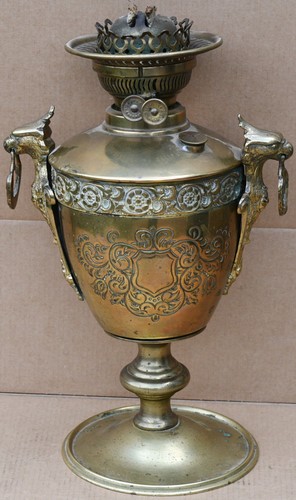 Old unusual brass oil - old,