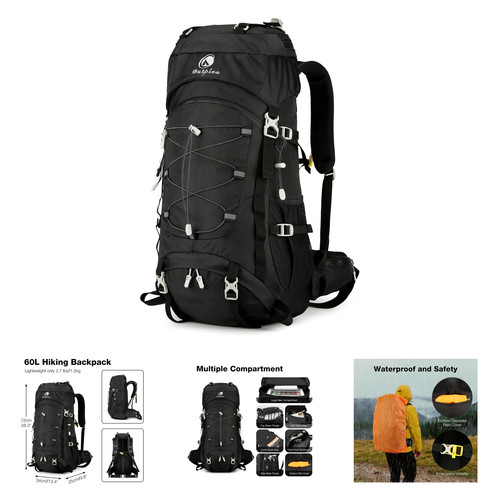 60l camping backpack - 60l,