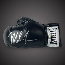 Mike Tyson Hand Signed Black Everlast Boxing Glove With COA £199