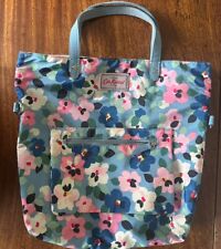 CATH KIDSTON PALE BLUE FLORAL HANDBAG REVERSIBLE With Extra Straps - Bucket Bag
