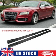 For AUDI A3 A4 A5 A6 A7 TT 2.2m 86.6'' Gloss Side Skirts Rocker Splitters Lip UK