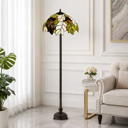 Tiffany style leaf floor lamp - leaf,