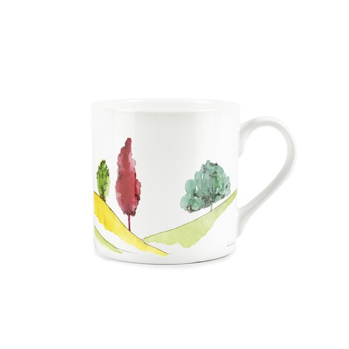 Bone china mug watercolour - bone,