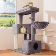 105cm Cat Tree Sisal AUCTION Scratching Post 4-Level Cat Tower Grey Gardner Pet