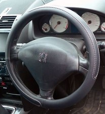 Black steering wheel cover - black,