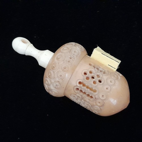 Antique pierced carved - antique, tagua