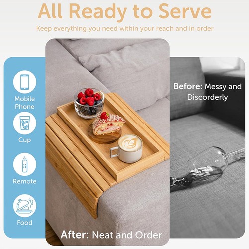 Adjustable bamboo sofa - bamboo, arm