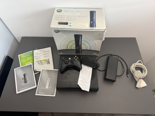 Boxed microsoft xbox 360 - microsoft, "e"