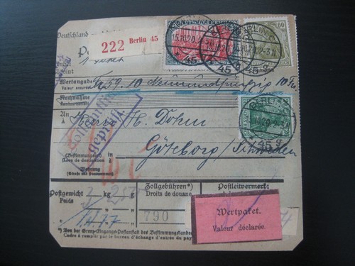 Deutsches reich 1920 parcel - deutsches,