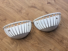 Pair of Vintage Aluminium Wall Planters