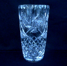 Large cut lead crystal vase -