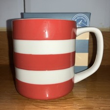 T Green Cornishware Tea Coffee Cornish Red &  White 10oz Cup New