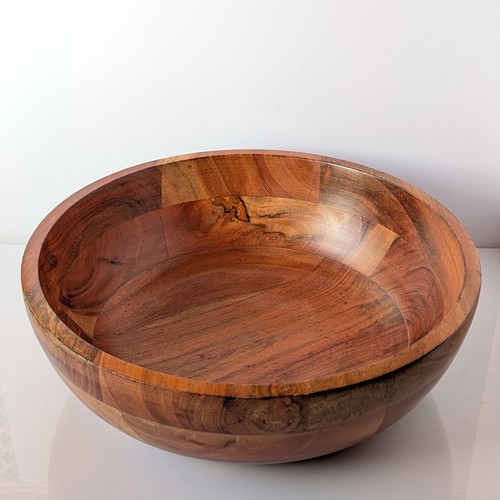Large wooden fruit bowl - wooden,