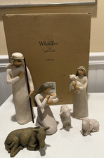 VTG 1999 WILLOW TREE 26005 SCULPTED HAND PAINTED NATIVITY SET 6-PCS~ORIG BOX