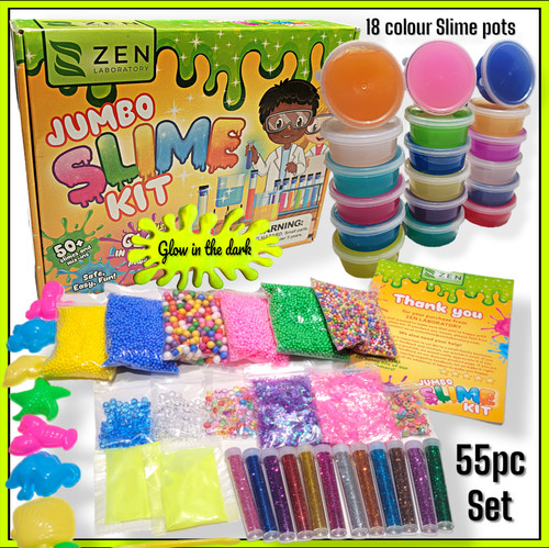 Slime kit set glow the - kit, dark