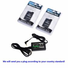 2x Battery +Adapter For Sony