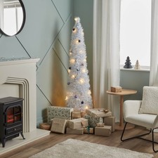 Christmas tree 6ft - white, slim