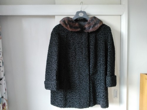 Vintage astrakhan jacket with - astrakhan,