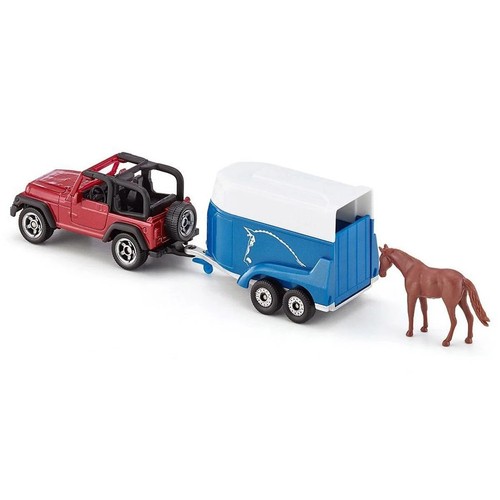 Jeep with horse - jeep, trailer