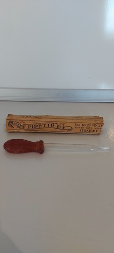 Vintage glass pipette dropper - pipette,