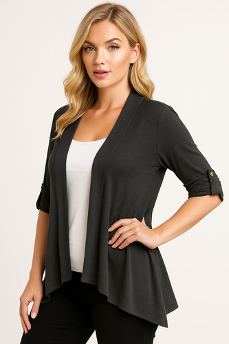 Plus size waterfall cardigan - plus,