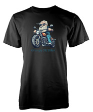 Grumpy Tattooed Old Biker Motorbike Fun Novelty Unique Tshirt Adult & Kids